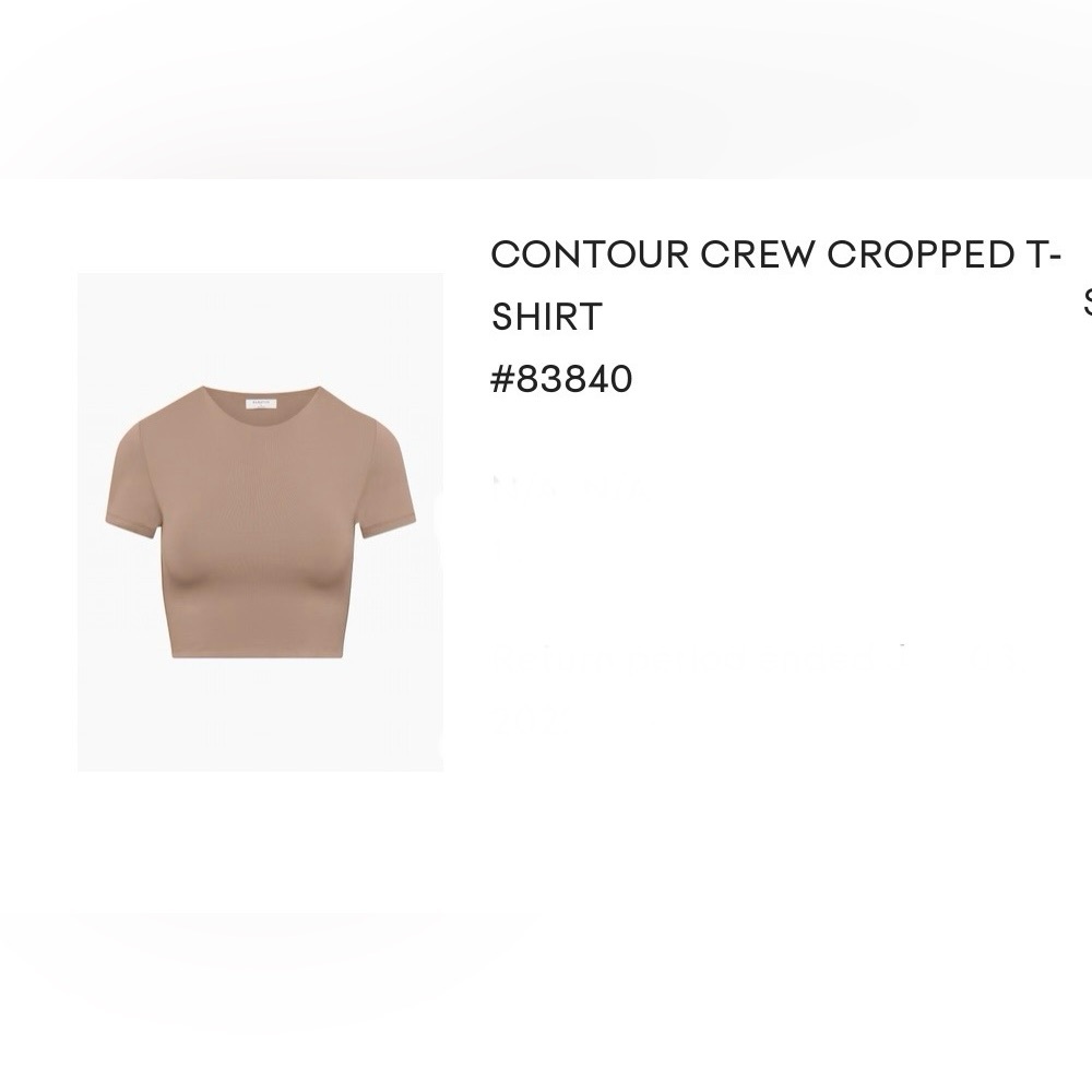 Aritzia babaton contour crew crop T- Shirt